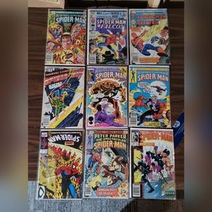 Lot Of 9 Assorted Mavel Spider-man Comics.